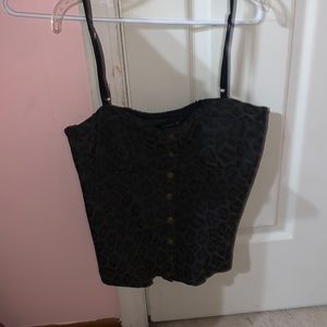 dark green corset top